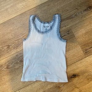 Brandy Melville John Galt Blue Lace Tank Top
